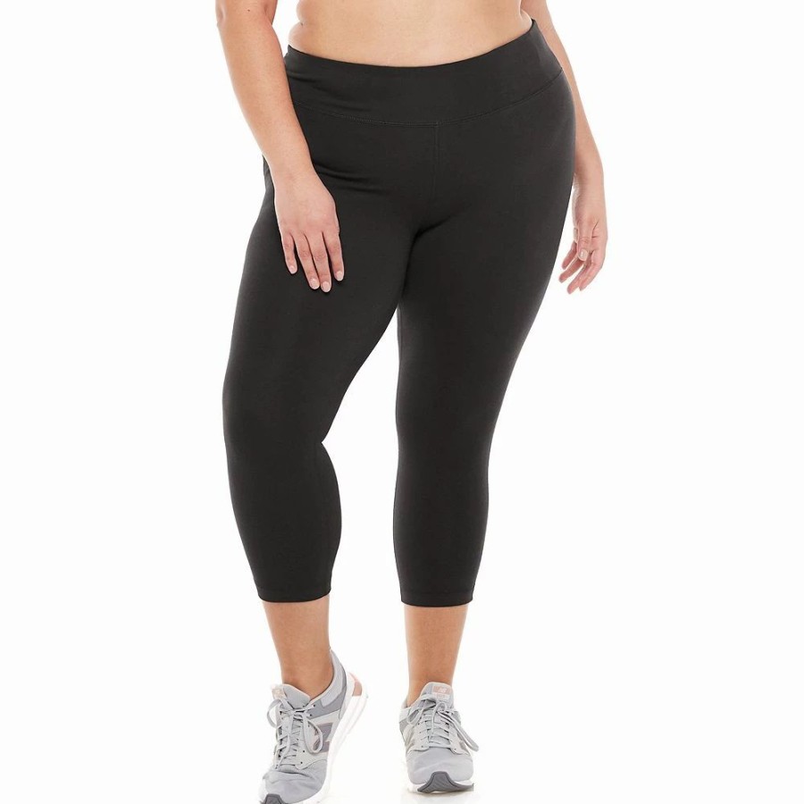 Bottoms * | Plus Size Tek Gear Essential High-Waisted Capri Leggings