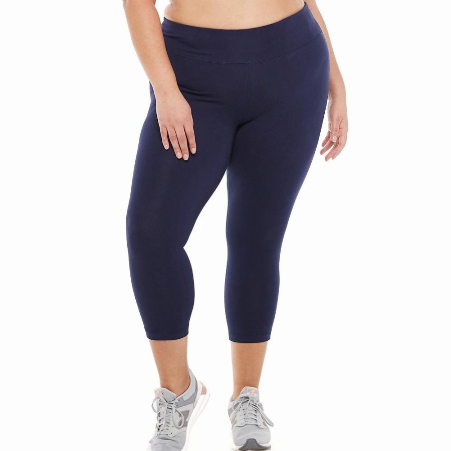 Bottoms * | Plus Size Tek Gear Essential High-Waisted Capri Leggings