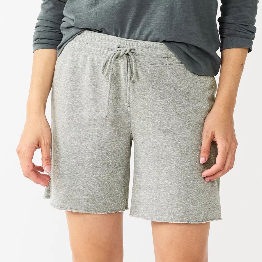 Bottoms * | Petite Sonoma Goods For Life Cutoff Bermuda Sweat Shorts