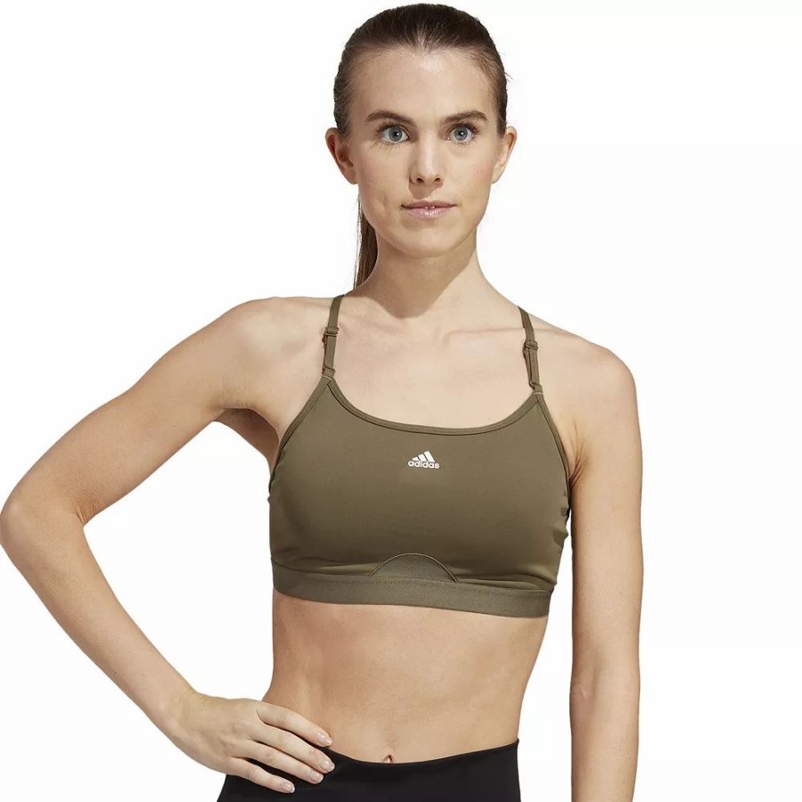 Underwear * | Adidas Aeroreact Training Light-Support Padded Sports Bra