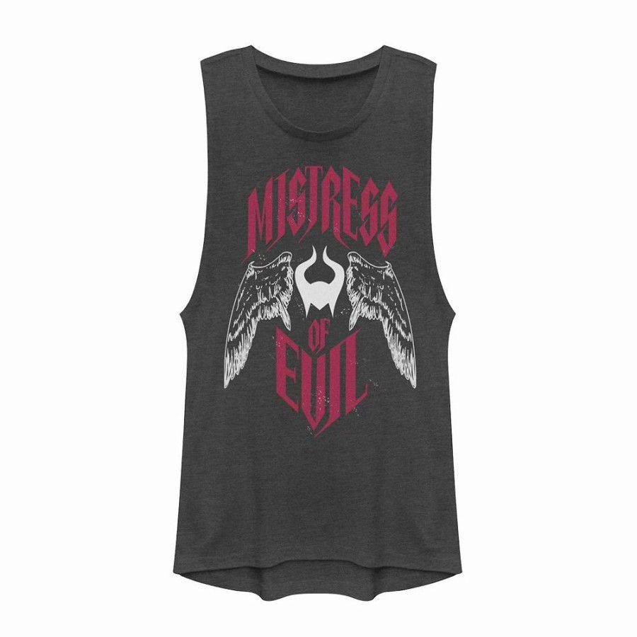 Tops * | Disney'S Maleficent Juniors' Mistress Of Evil Horns & Wings Muscle Tank