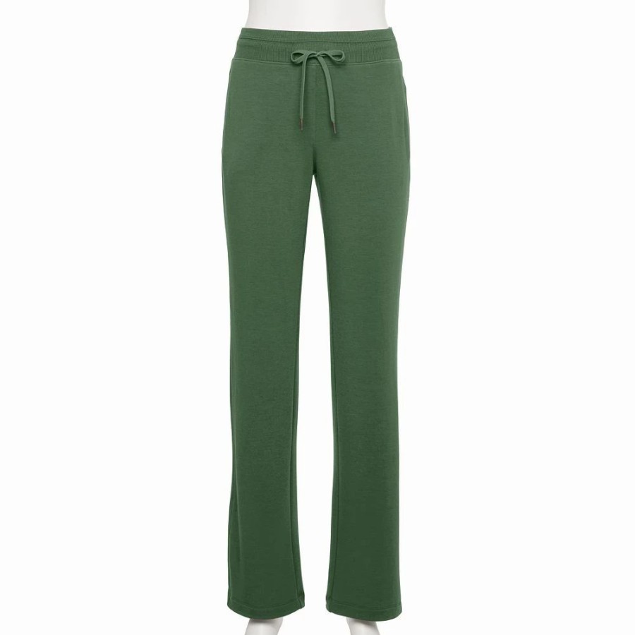 Bottoms * | Women'S Tek Gear French Terry Straight-Leg Pants