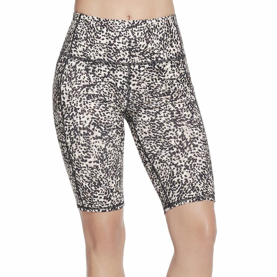 Bottoms * | Women'S Skechers Gowalk Wear Printed High-Waisted Bike Shorts