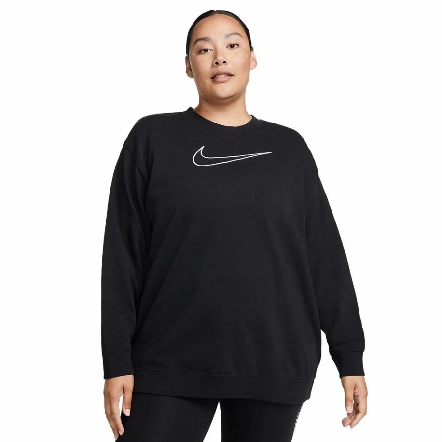 Tops * | Plus Size Nike Dri-Fit Get Fit Crewneck Sweatshirt