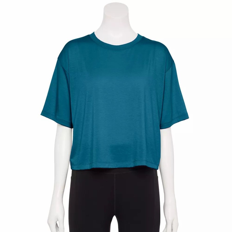 Tops * | Women'S Tek Gear Crop Easy Tee