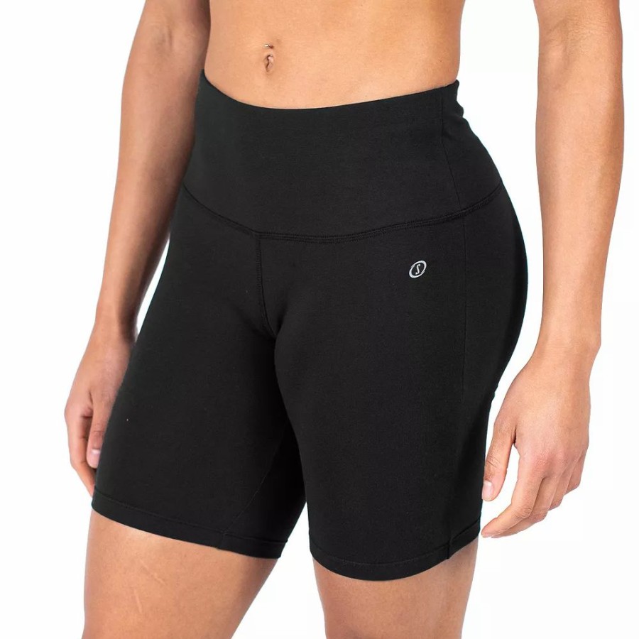 Bottoms * | Women'S Spalding Core Midrise Bike Shorts