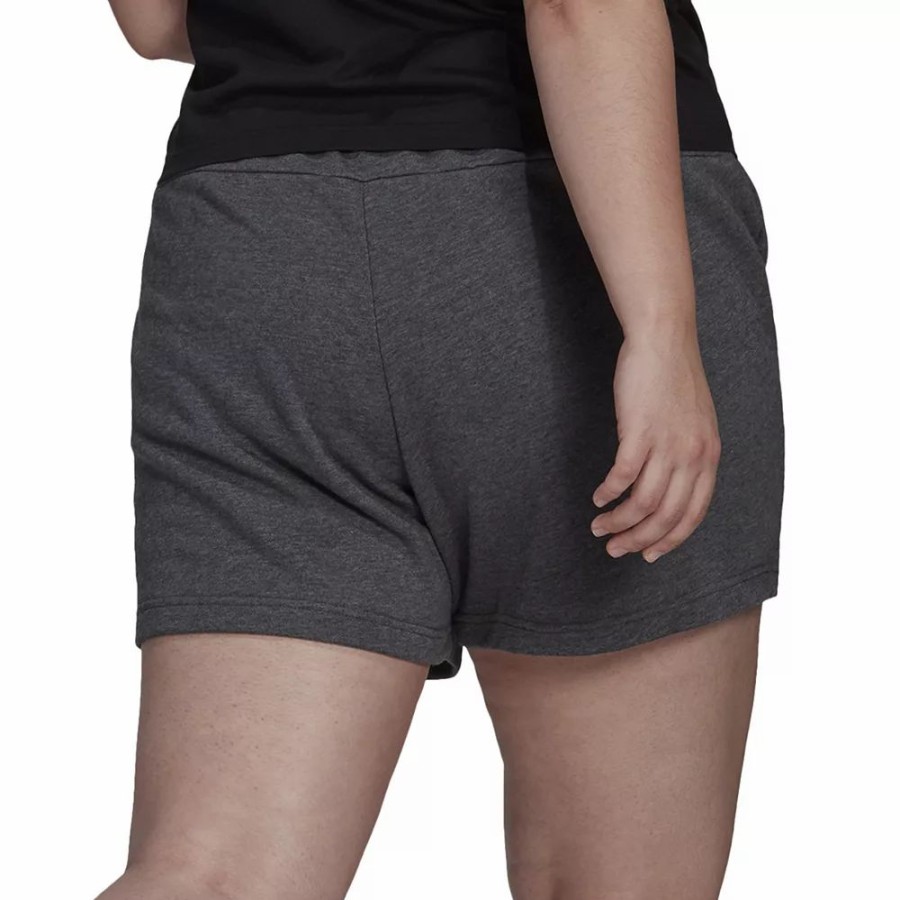 Bottoms * | Women'S Adidas Linear French Terry Shorts Black White