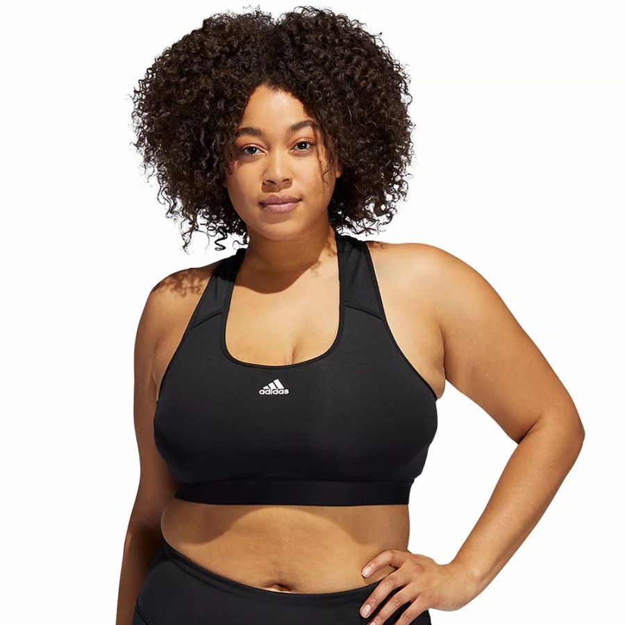 Underwear * | Plus Size Adidas Powerreact Training Medium-Support Sports Bra