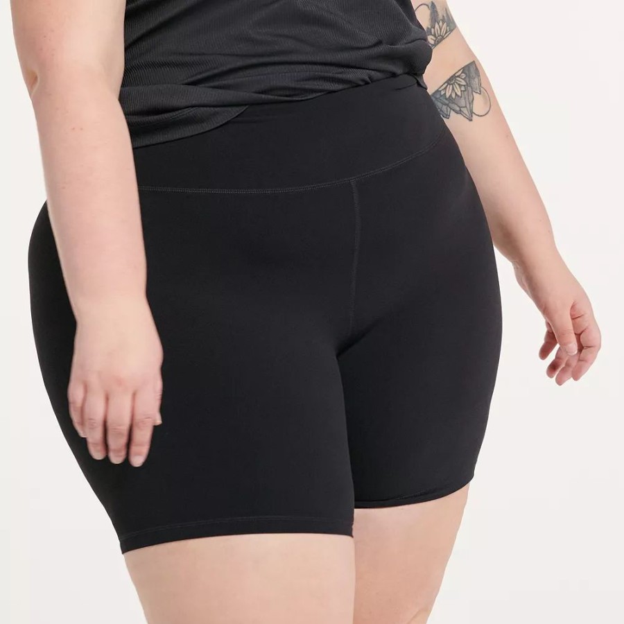 Bottoms * | Plus Size Flx Affirmation High-Waisted Bike Shorts