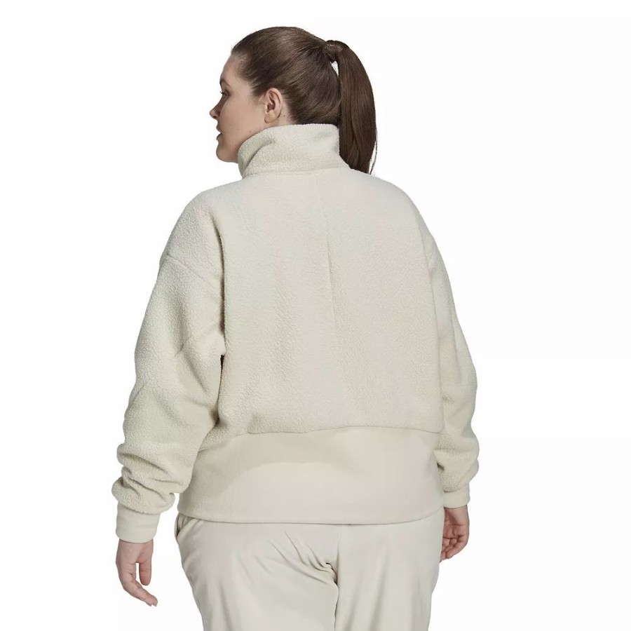 Outerwear * | Plus Size Adidas Holiday Fleece Jacket