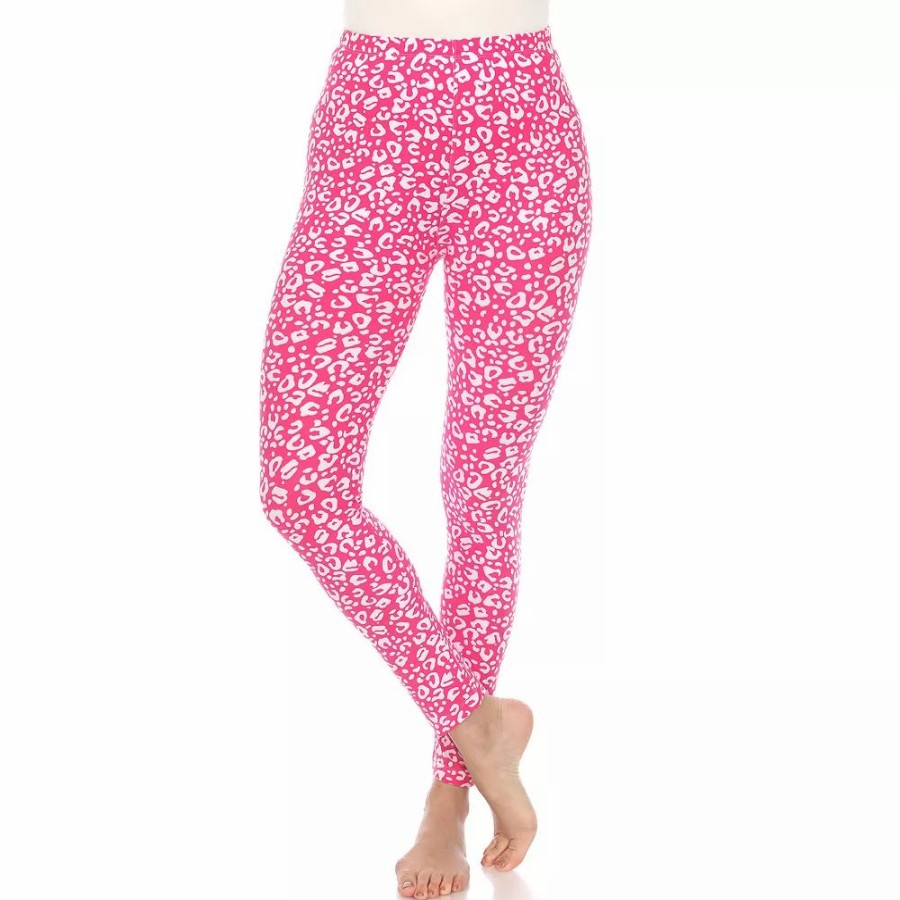 Bottoms * | Women'S White Mark Leopard Print Leggings