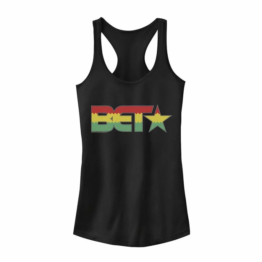 Tops * | Juniors' Bet Rasta Flag Logo Fill Tank Top