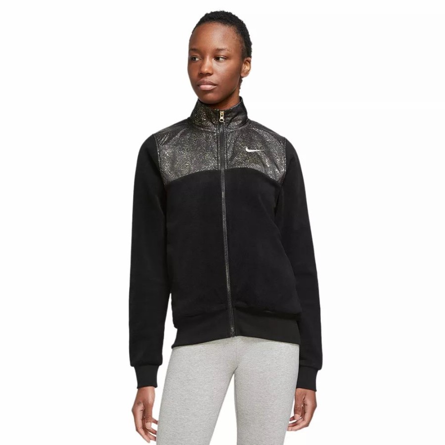 Outerwear * | Women'S Nike Sportswear Stardust Plush Track Jacket