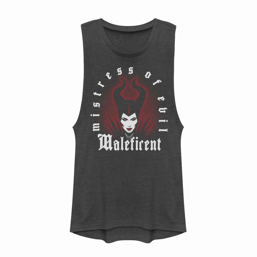 Tops * | Disney'S Maleficent Juniors' Mistress Of Evil Graphic Muscle Tank