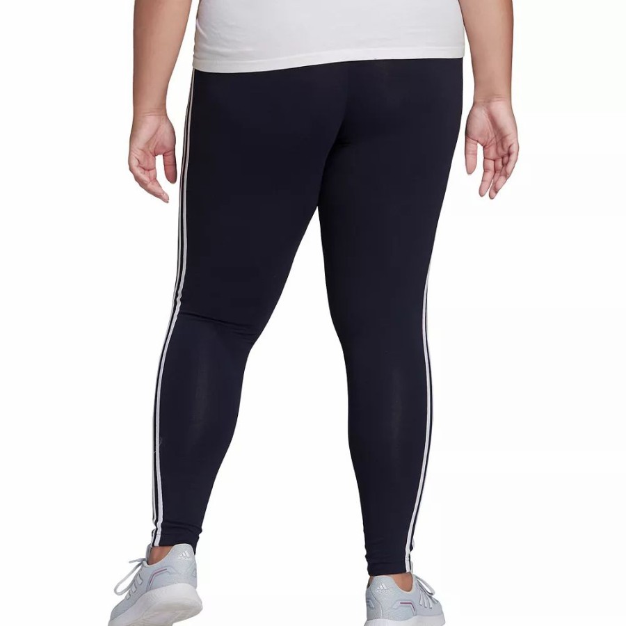 Bottoms * | Plus Size Adidas 3-Stripe Leggings