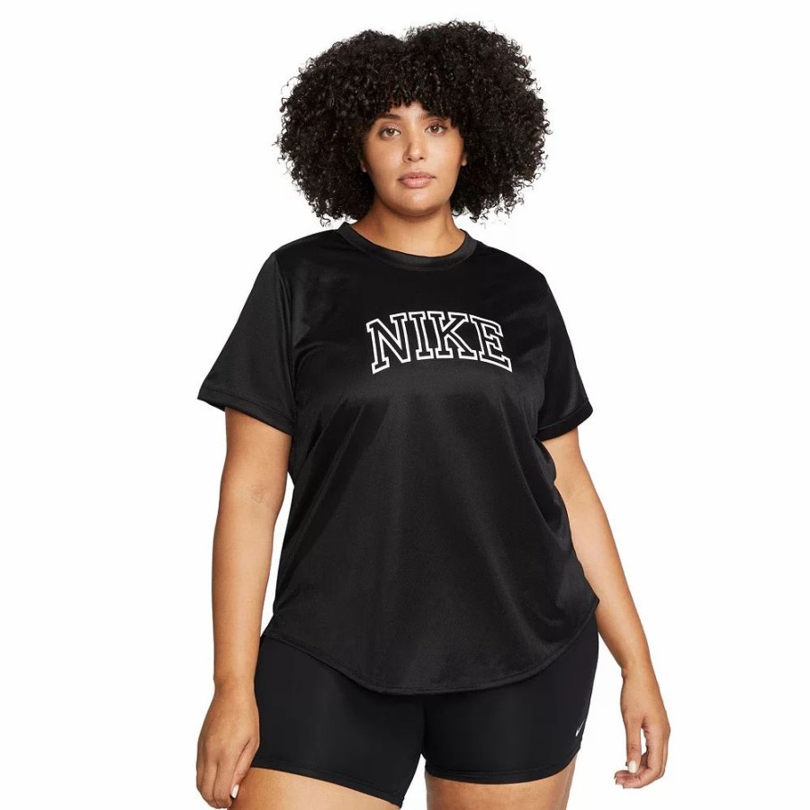 Tops * | Plus Size Nike Dri-Fit Swoosh Short-Sleeve Running Tee