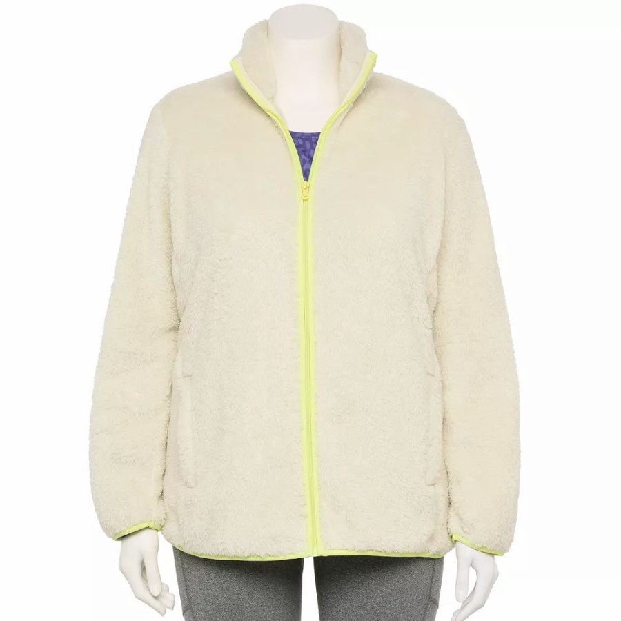 Outerwear * | Plus Size Tek Gear Plush Zip-Up Jacket Hammock