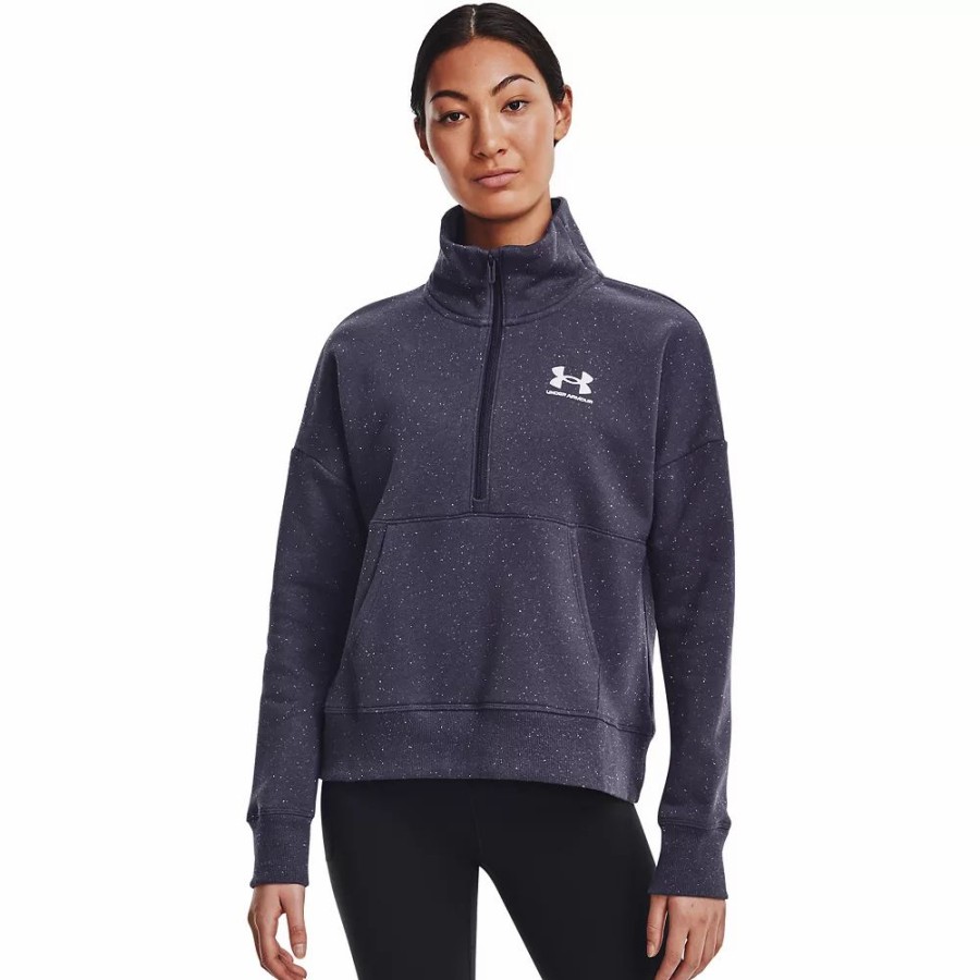 Tops * | Women'S Under Armour Rival Fleece 1/2-Zip Pullover