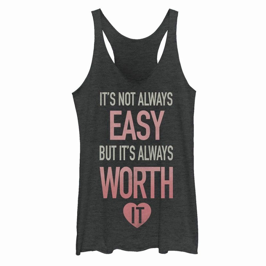 Tops * | Juniors' Always Worth It Graphic Tank