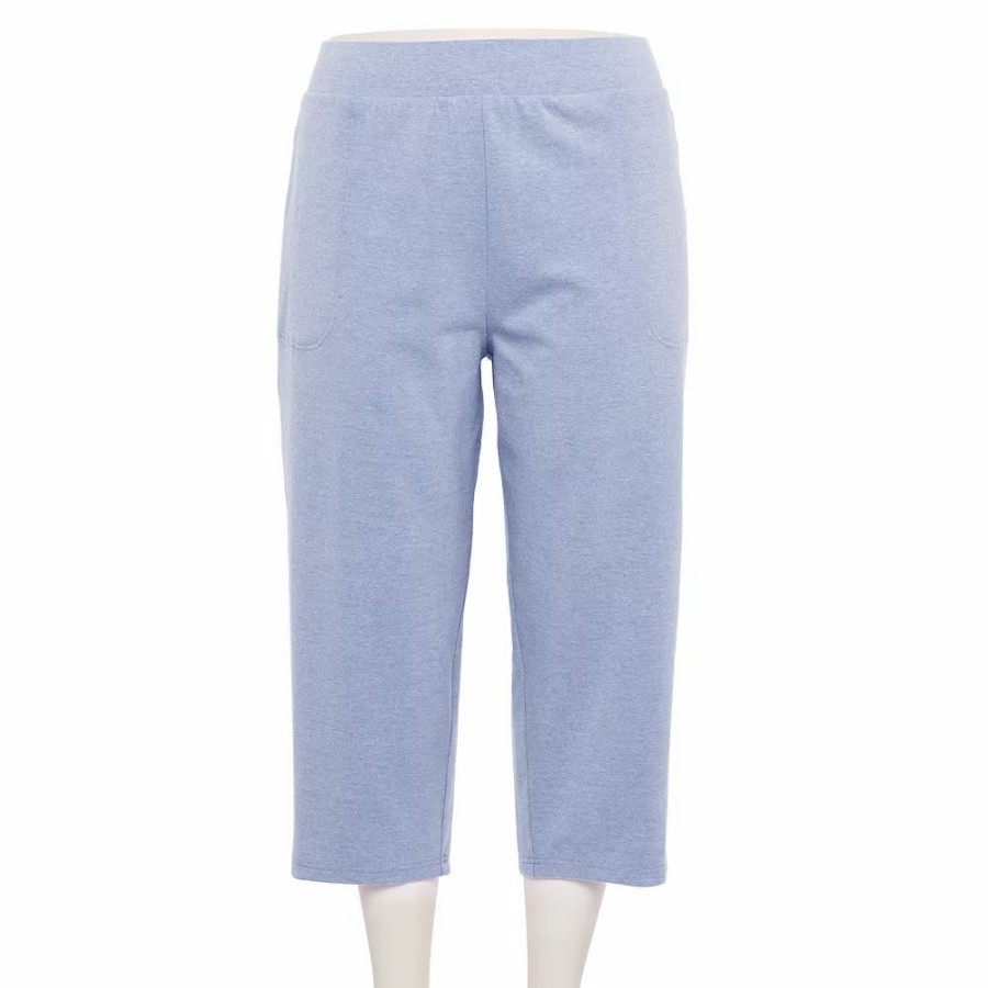 Bottoms * | Plus Size Croft & Barrow Easy Pull-On Knit Capri Pants