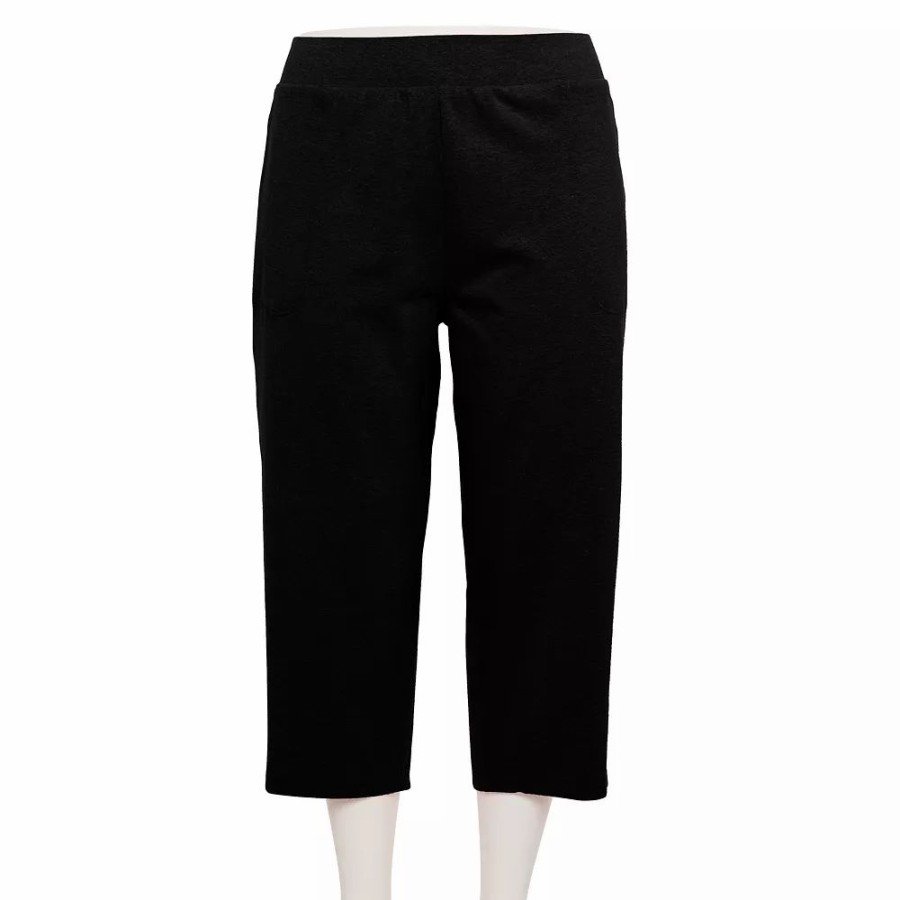 Bottoms * | Plus Size Croft & Barrow Easy Pull-On Knit Capri Pants