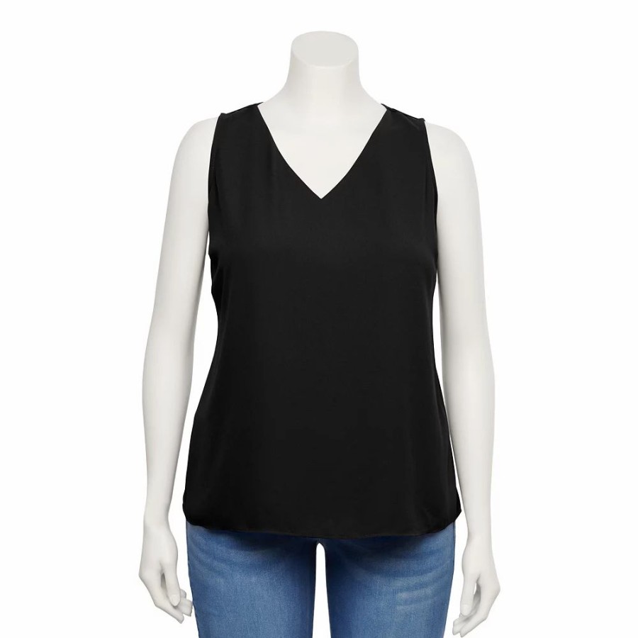 Tops * | Plus Size Nine West Essential V-Neck Tank