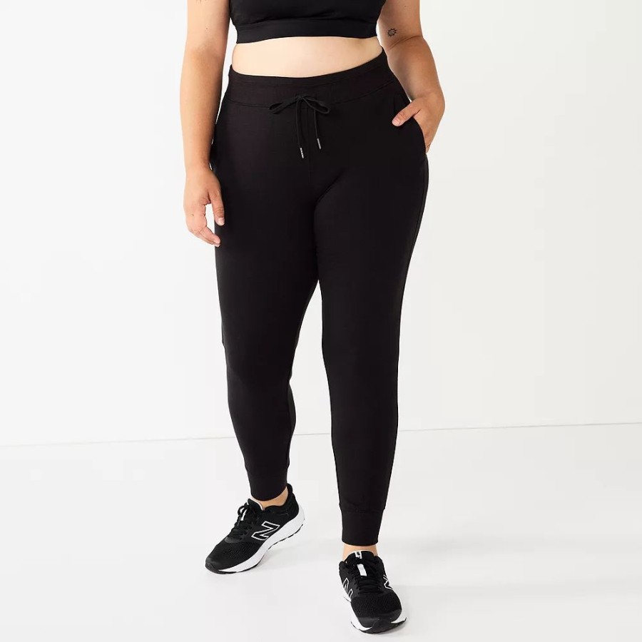 Bottoms * | Petite Tek Gear French Terry Joggers